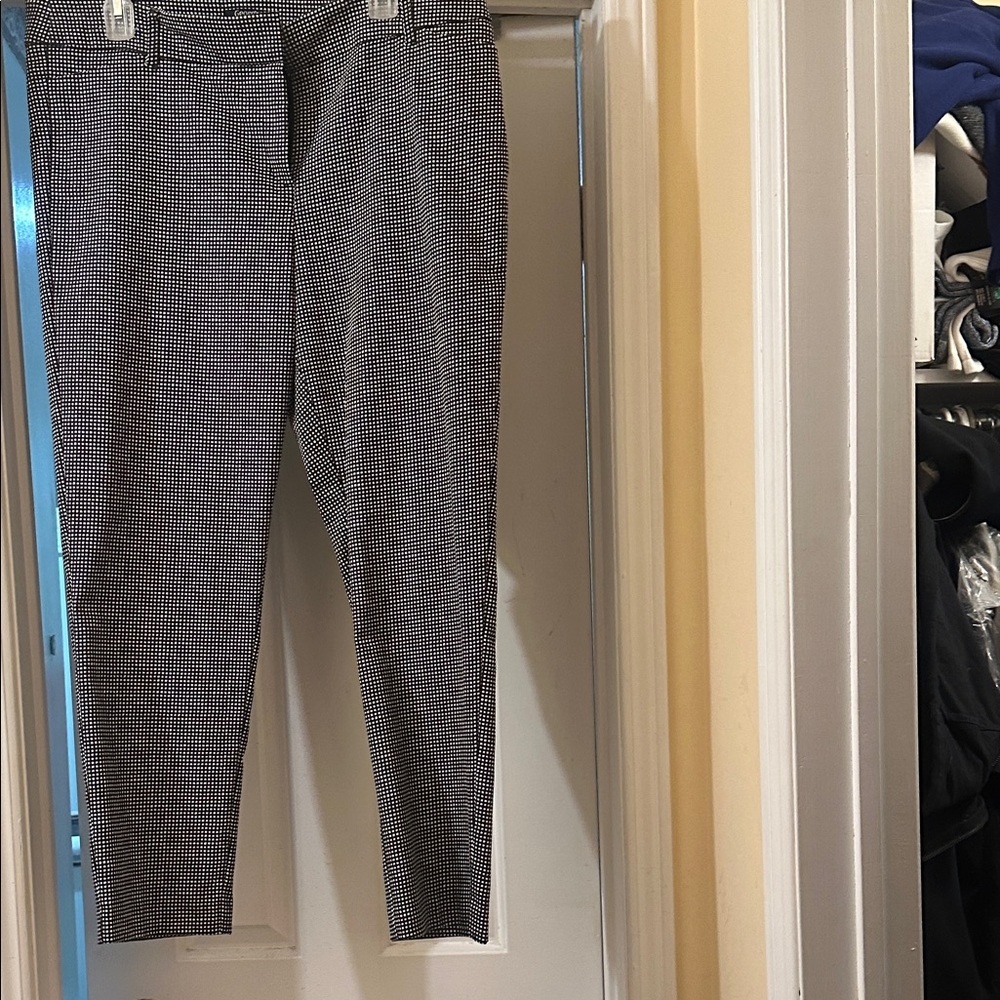 George Black and White Checkered Pants